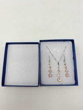 Shop LC Simulated Citrine Stainless Steel Lever Back Earrings/Pendant Set 5591